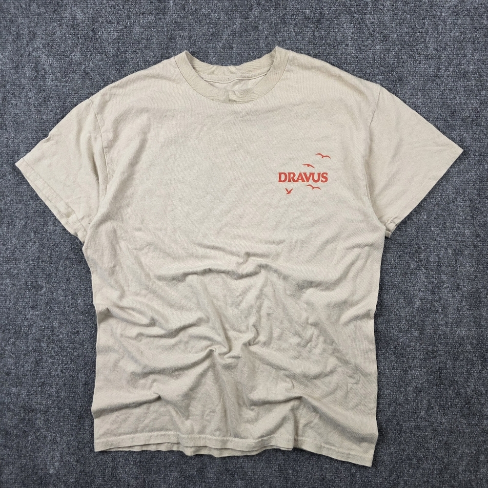 DRAVUS SET FREE 100% COTTON GRAPHIC TEE SAND TAN MEDIUM NATURE MOON